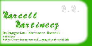 marcell martinecz business card